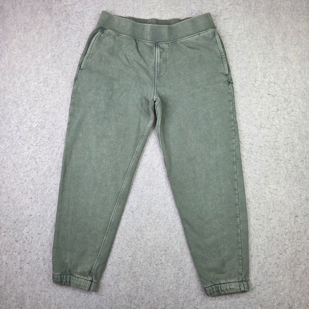 CUTS Joggers Sweatpants Mens Large Tapered Leg Drawstring Waist Faded Green